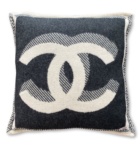 chanel pillow cover|authentic chanel blanket.